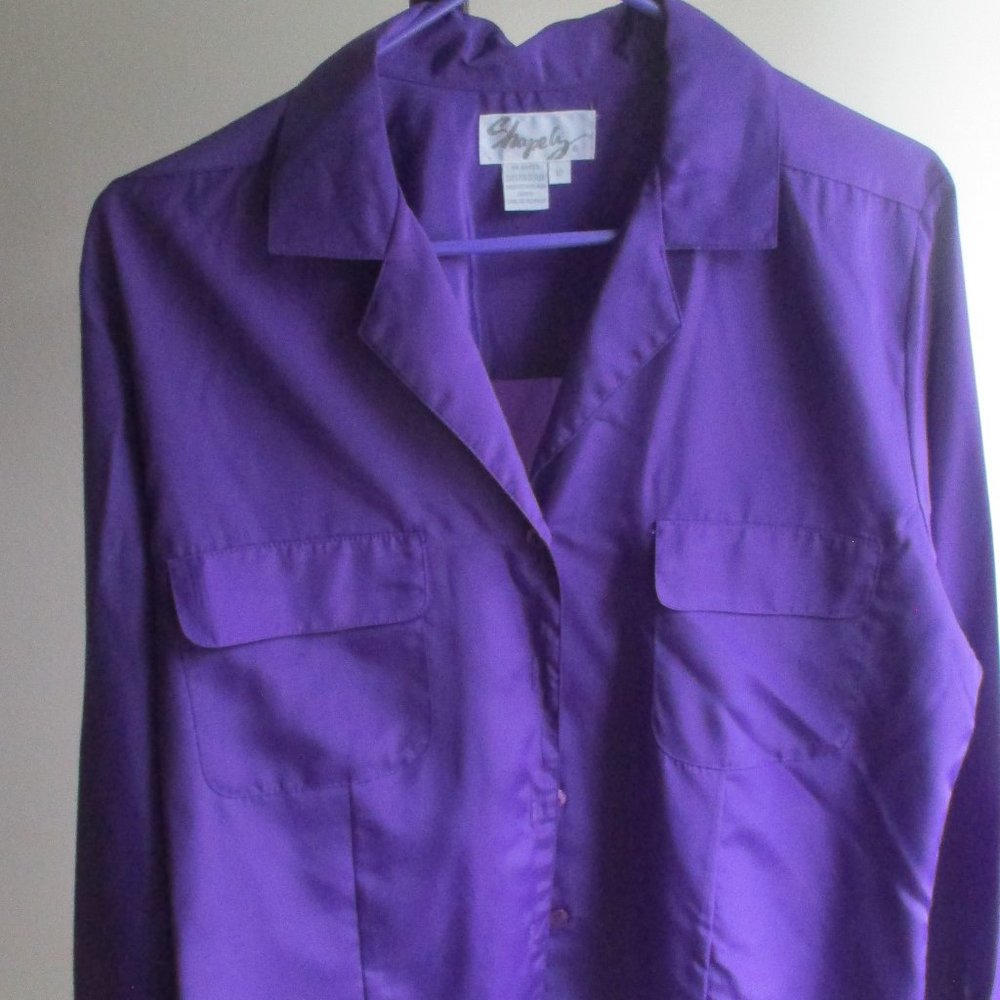 Vintage Shapely Shirt - Purple, long sleeve